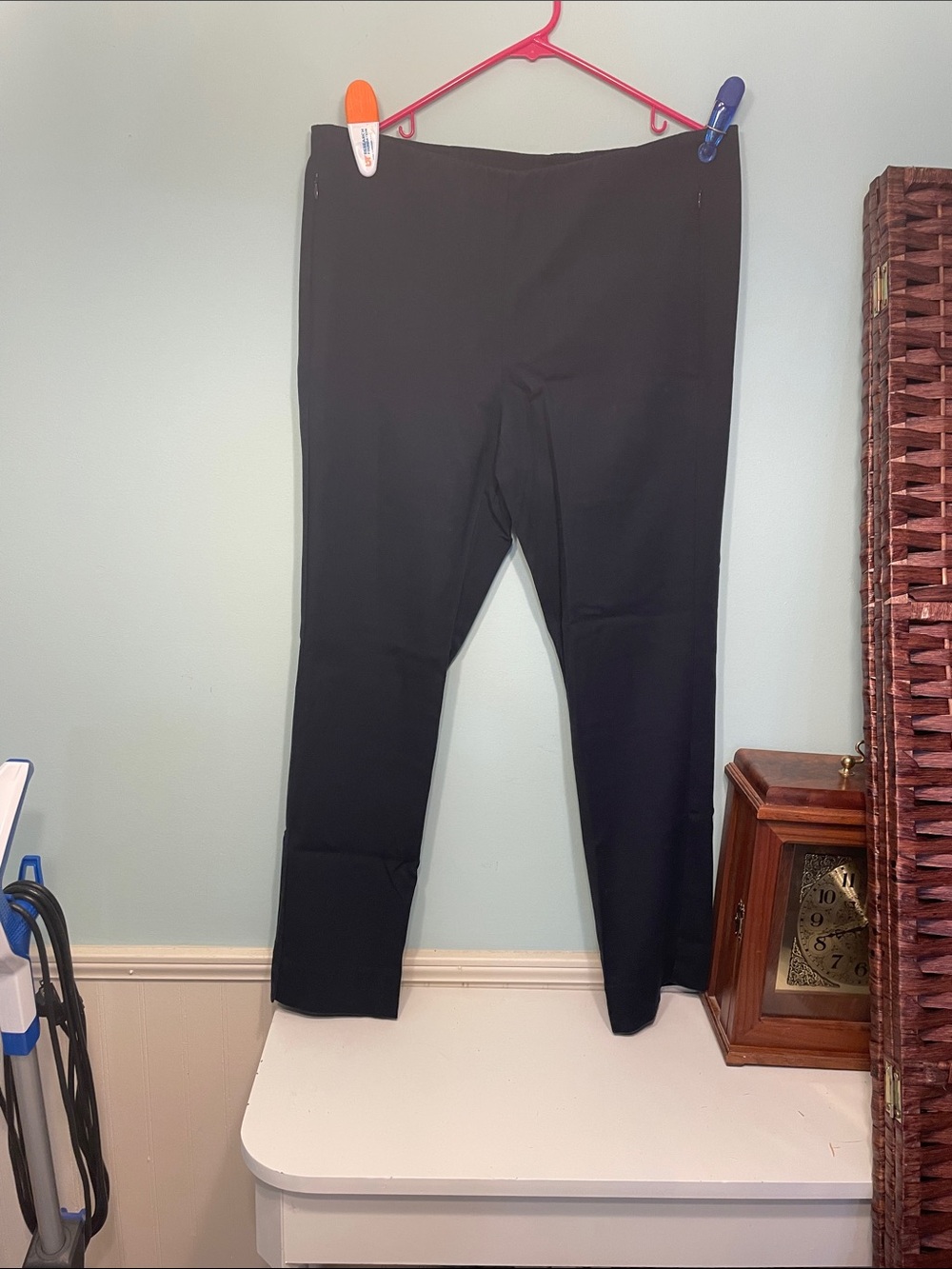 Essentials Cotton-Stretch Pants in Charcoal